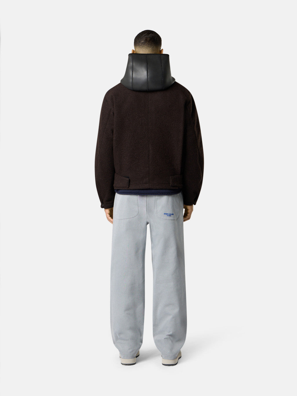 Q100021 FELTED WOOL POLYESTER_STONE ISLAND MARINA